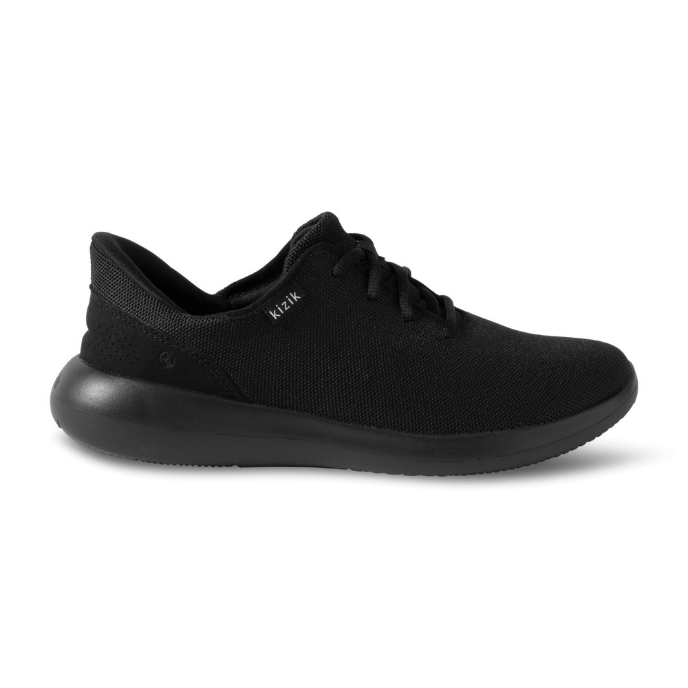 Kizik Madrid Eco-Knit Black Hands-Free Slip On Sneakers Mens 6.5 Womens 8 Wide